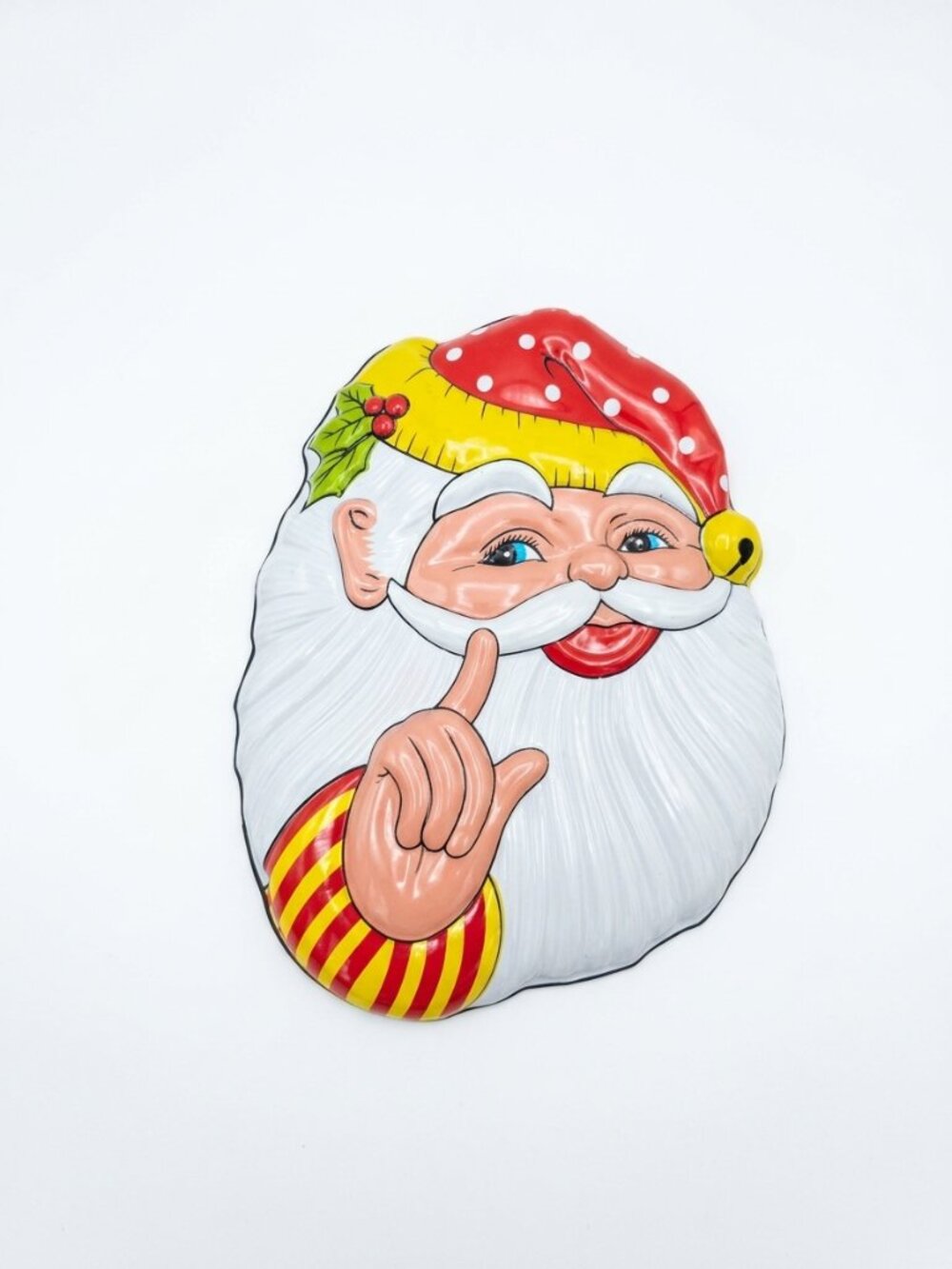Vintage Danson Decor Plastic Santa Claus Wall Plaque Retro Christmas